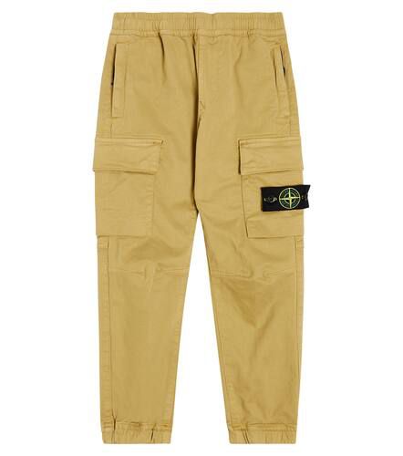 Compass cotton-blend cargo pants - Stone Island Junior - Modalova