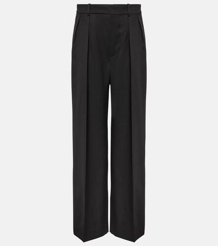 Pleated virgin wool wide-leg pants - Wardrobe.NYC - Modalova