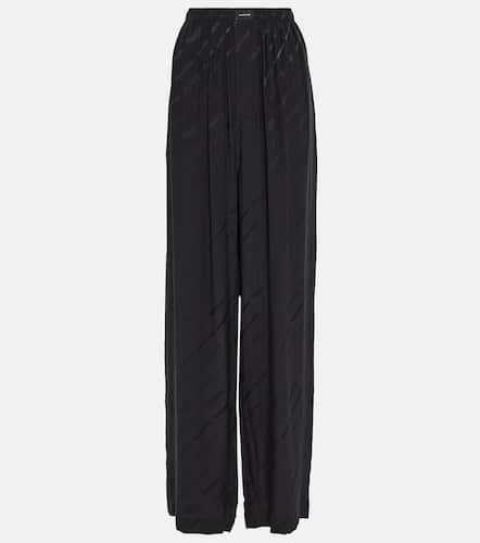 Logo high-rise wide-leg pants - Balenciaga - Modalova