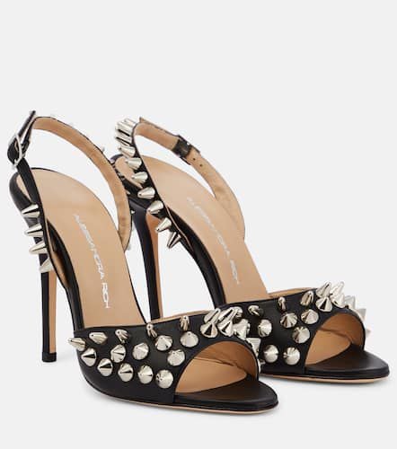 Embellished leather sandals - Alessandra Rich - Modalova