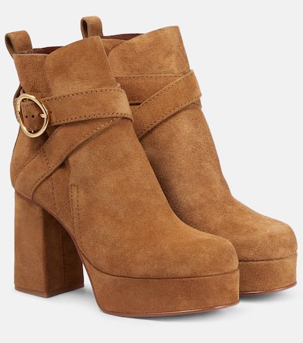 See By ChloÃ© Lyna suede platform ankle boots - See By Chloe - Modalova