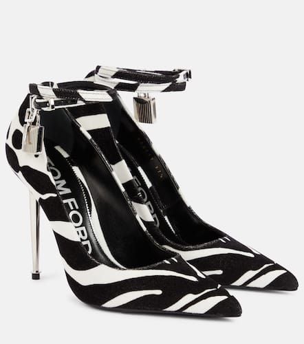 Padlock zebra-print velvet pumps - Tom Ford - Modalova