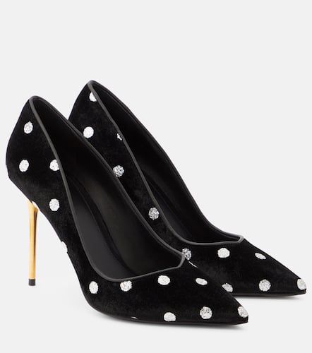 Verzierte Pumps Ruby aus Samt - Balmain - Modalova