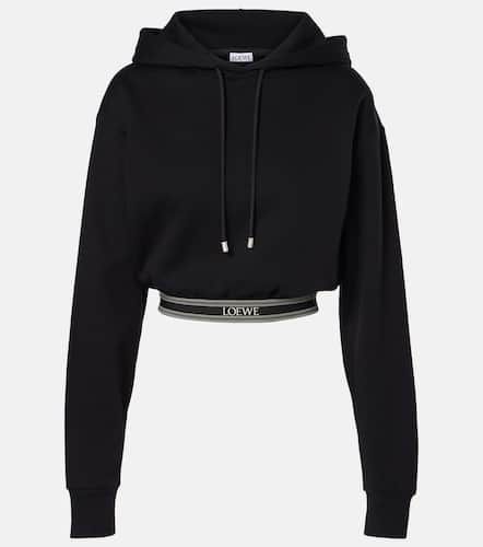 Loewe Cropped cotton jersey hoodie - Loewe - Modalova