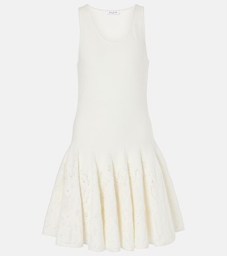 Alaïa Vestido corto Skater de encaje de algodón - Alaia - Modalova