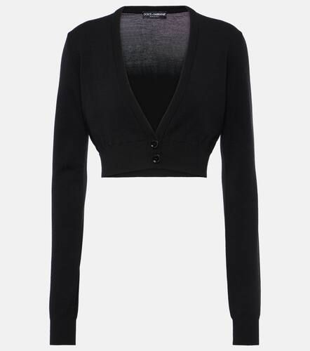 Cropped virgin wool cardigan - Dolce&Gabbana - Modalova