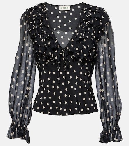 Blusa Lasca de seda con volantes - Rixo - Modalova