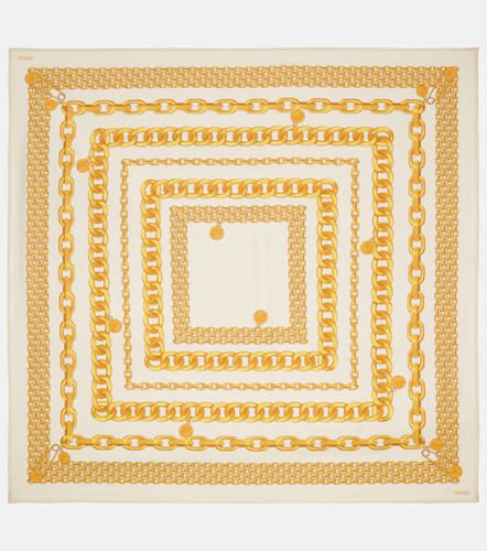 Treasure silk twill scarf - Versace - Modalova