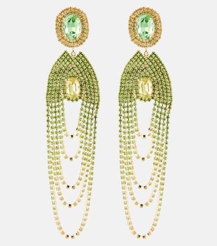 Crystal-embellished clip-on earrings - Magda Butrym - Modalova