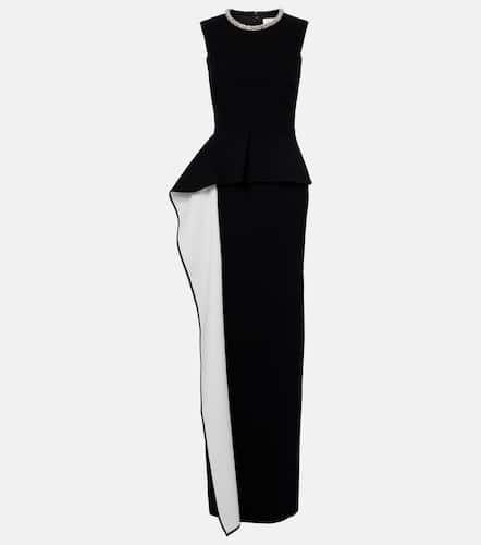 Robe longue en crêpe de satin à ornements - Roland Mouret - Modalova