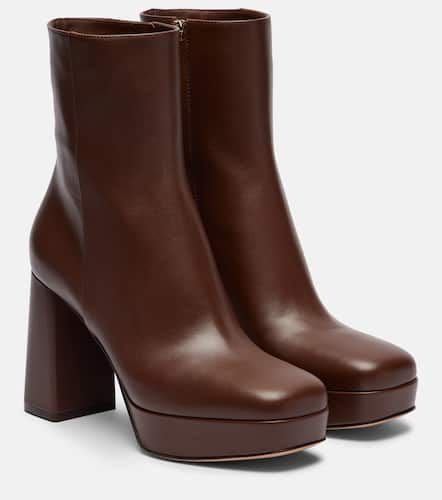 Stivaletti Daisen 95 in pelle con plateau - Gianvito Rossi - Modalova