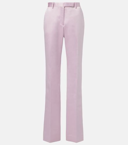 Pantaloni regular in duchesse di cotone e seta - Tom Ford - Modalova