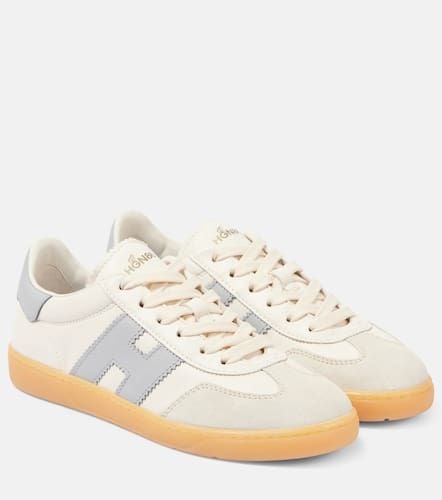 Cool suede-trimmed leather sneakers - Hogan - Modalova