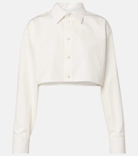 Camicia cropped in popeline di cotone e seta - Balenciaga - Modalova