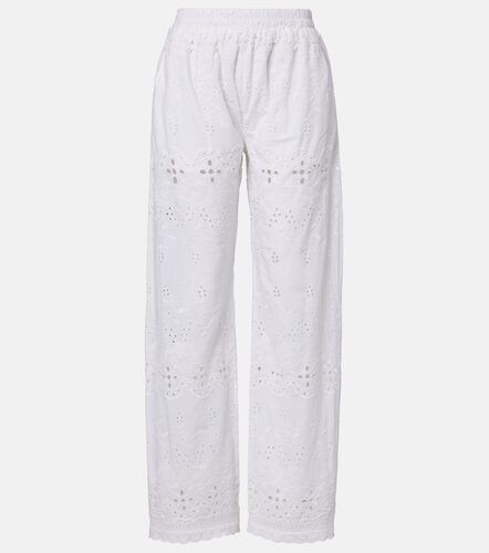 Lula embroidered cotton wide-leg pants - Melissa Odabash - Modalova