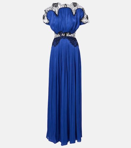 Robe aus Georgette mit Spitze - Costarellos - Modalova