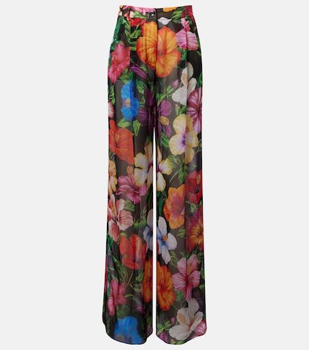 Pantaloni a gamba larga in chiffon di seta - Dolce&Gabbana - Modalova