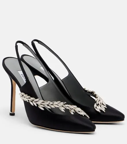 X Manolo Blahnik satin slingback pumps - Balenciaga - Modalova