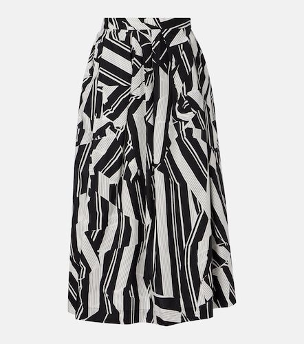 Falda midi de algodón estampada - Dries Van Noten - Modalova