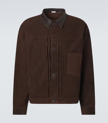 St Type leather-trimmed suede jacket - A.Presse - Modalova