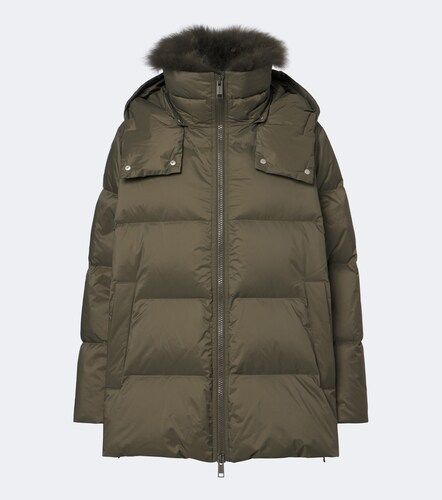 Shearling-trimmed down jacket - Yves Salomon - Modalova