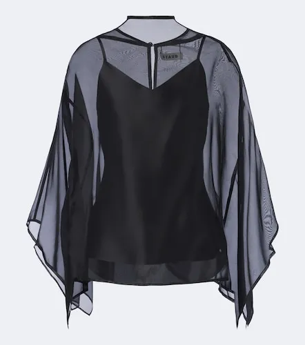 Staud Fia draped silk organza top - Staud - Modalova