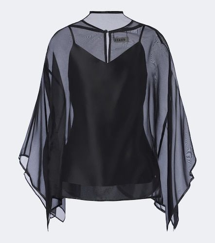 Top Fia de organza de seda drapeado - Staud - Modalova