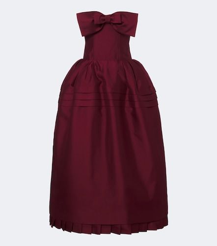Bow-detail wool and silk blend bustier dress - Shushu/Tong - Modalova
