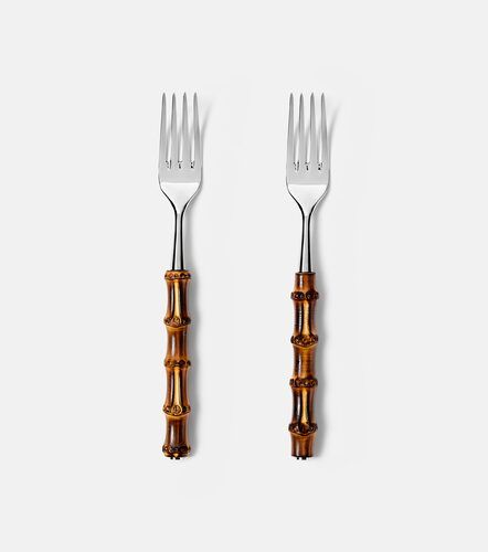 Set di 2 forchette in bambù e acciaio inox - Gucci - Modalova
