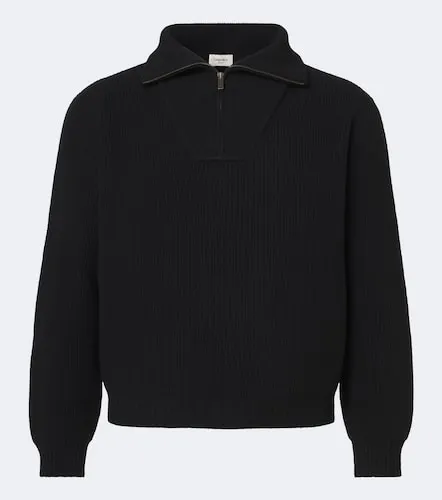 Ribbed-knit wool half-zip sweater - Saint Laurent - Modalova
