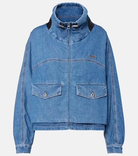 Jacke Double L aus Denim mit Leder - Loewe - Modalova
