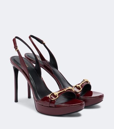 Donna patent leather platform sandals - Gucci - Modalova
