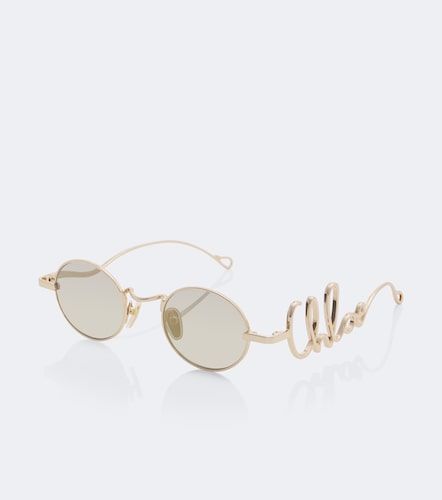 Chloe Logo round sunglasses - Chloe - Modalova