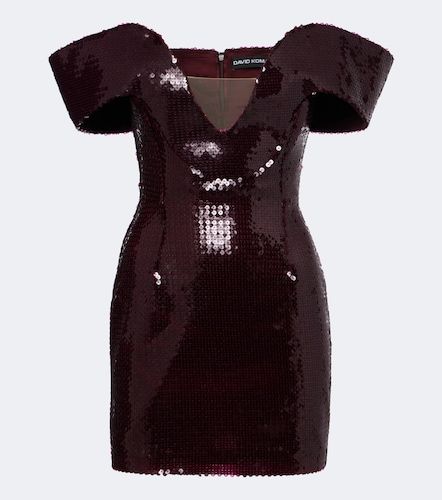 Sequined off-shoulder minidress - David Koma - Modalova