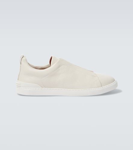 Triple Stitch leather sneakers - Zegna - Modalova