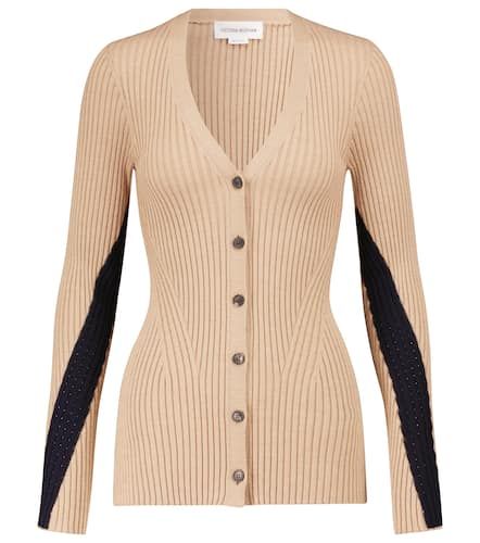 Ribbed-knit cardigan - Victoria Beckham - Modalova