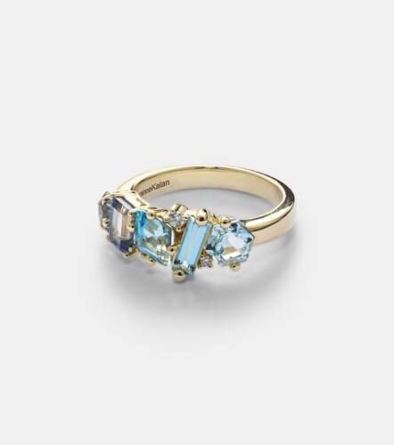 Kt yellow ring with diamonds and topaz - Suzanne Kalan - Modalova