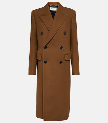 Wool-blend gabardine coat - Saint Laurent - Modalova