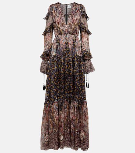 Paisley pleated metallic silk gown - Etro - Modalova