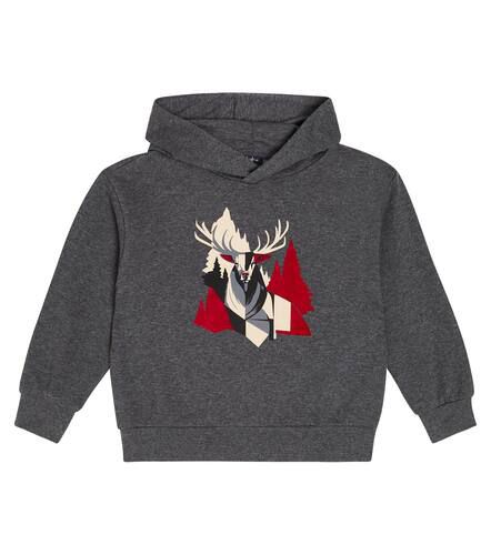 Printed cotton jersey hoodie - Il Gufo - Modalova