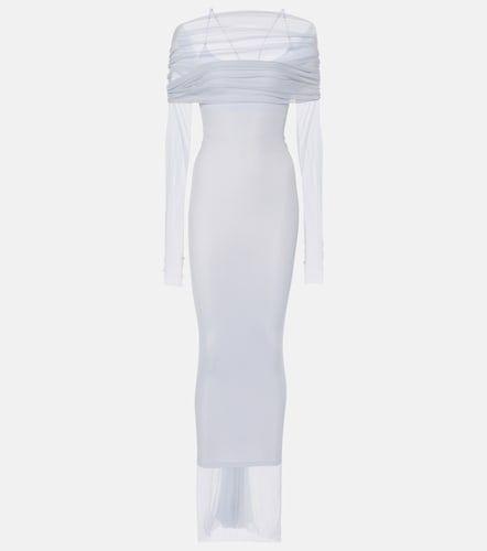 Abito lungo in tulle off-shoulder - Christopher Esber - Modalova