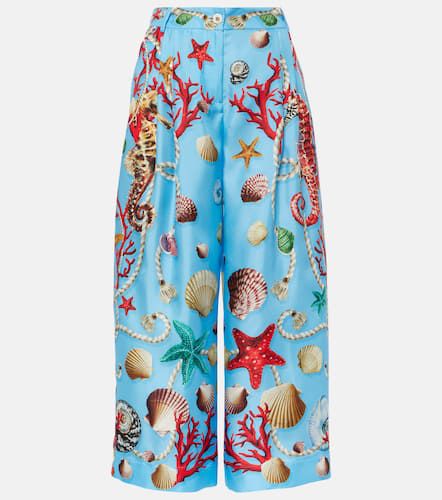 Capri printed high-rise silk culottes - Dolce&Gabbana - Modalova