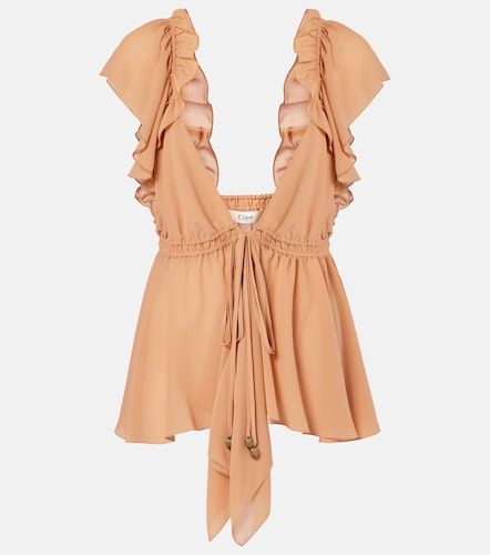 Chloe Ruffled silk chiffon top - Chloe - Modalova