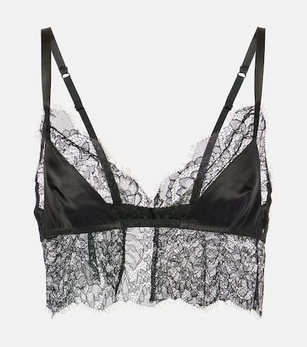 Lace-trimmed satin bralette - Dolce&Gabbana - Modalova