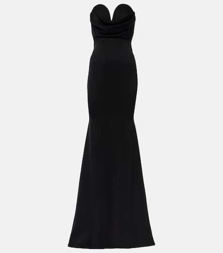 Gathered strapless satin gown - Alex Perry - Modalova