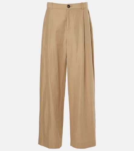 High-rise cotton-blend wide-leg pants - Vince - Modalova