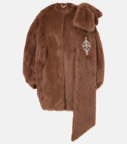 Verzierter Mantel aus Faux Fur - Simone Rocha - Modalova