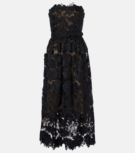 Floral lace bustier gown - Oscar de la Renta - Modalova