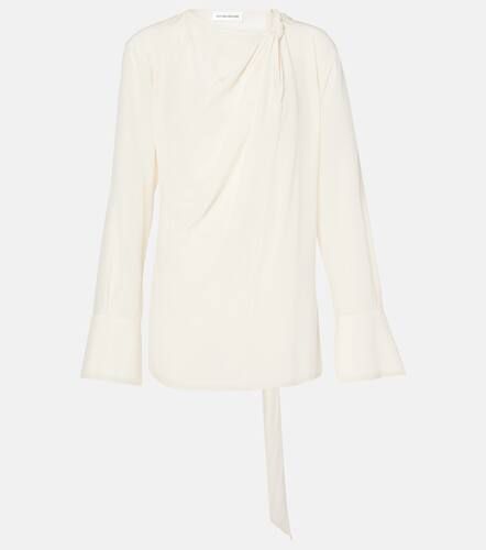 Blusa in seta con ruches - Victoria Beckham - Modalova