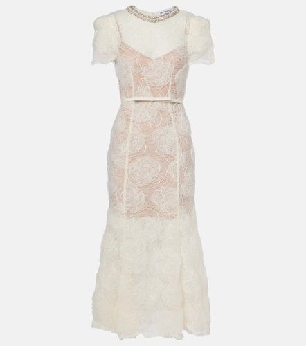 Semi-sheer lace midi dress - Self-Portrait - Modalova